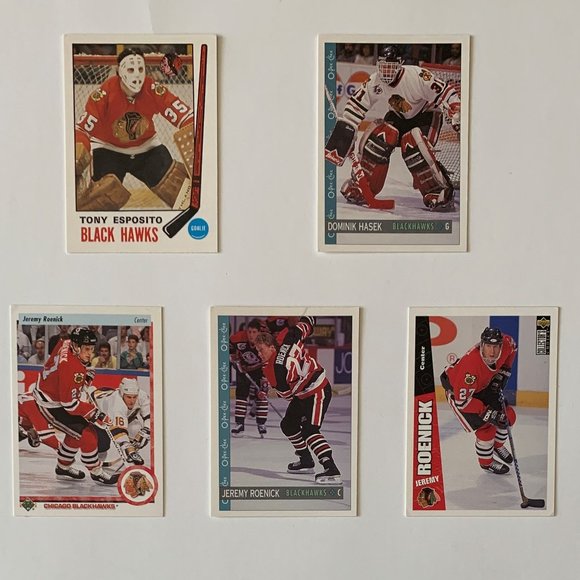 Chicago Blackhawks Vintage NHL Hockey Cards - Lot of 17 w/ Chelios, Roenick - Picture 2 of 10